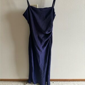 Vintage style blue satin dress